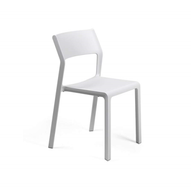 CHAISE TRILL BISTROT EMPILABLE NARDI BLANC Made in EU