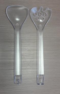 ENSEMBLE DE  2  COUVERTS A SALADE  BLANC