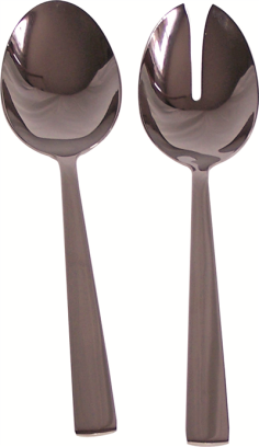 ENSEMBLE 2 COUVERTS A SALADE COUZON "MODERNO/AURORA"  ACIER INOX