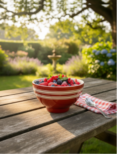 BOL ROUGE RAYURE BLANCHE | Limitée