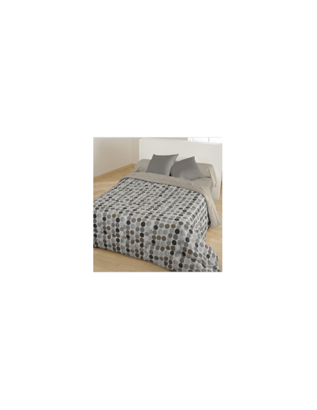 COUETTE  MICROFIBRE LINO 140 X 200 CM  GRIS/GRIS 450 GR/M² Made in EU