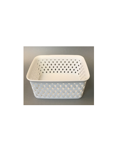 CORBEILLE A PAIN  NYLON  RECTANGULAIRE BLANC 19X13CM