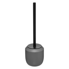 BALAYETTE  WC NOIRE AVEC COUVERCLE + SUPPORT ANTHRACITE  TRIO