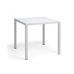 TABLE CUBE 80 /80 CM - BLANCHE - NARDI  Made in EU