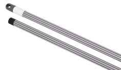 MANCHE A BALAI METAL  " GRIS " 1m30 - VIS ITALIEN - embout gris