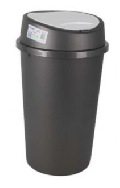 POUBELLE DE CUISINE 25L GRIS FONCE / CREME -  BINGO