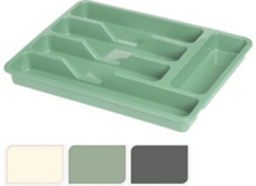 RANGE COUVERTS 5 CASES ASSORTIS 3 COULEURS