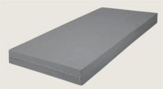 MATELAS "ALBA" 140 X 190 X 20CM - MOUSSE 35K - HOUSSE IMPERMEABLE GRISE