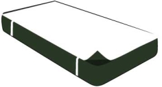 ALESE PLATEAU  90 X 190  SEMI DURABLE IRIS  **28 GR/M²**