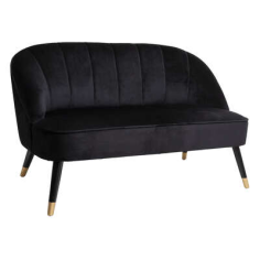 BANQUETTE 2PL VEL NOIR JJ - A -