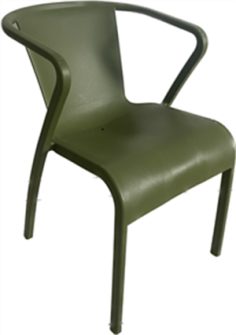 FAUTEUIL LISA KAKI - POLYPRO -FIBRE VERRE EMPIL Made in EU