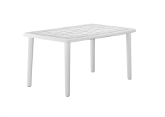 TABLE DE JARDIN OLOT 140 X 90CM BLANCHE Made in EU