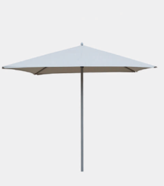 PARASOL 875P30 2X2 M - FORTE QS -  BEIGE - MAT ALU GRIS 38MM - BALEINE Ø19 CONVA