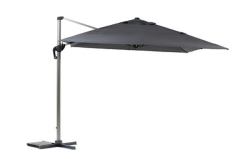 PARASOL DEPORTE 4 X 3 M - TOILE ARDOISE - MAT ALU