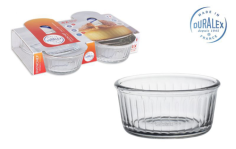 RAMEQUIN TRANSPARENT DURALEX FRANCE LOT DE  4.   8.5 CM  14 CL -