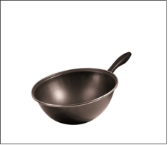 WOK  EMAIL NOIR 28 CM VITRINOR - TOUS FEUX