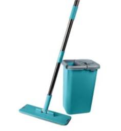 ENSEMBLE LAVE SOL: SEAU + BALAI + LAVETTE MICROFIBRE