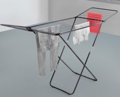 ETENDOIR A LINGE METAL  FORME  AILLETTE ANTHRACITE