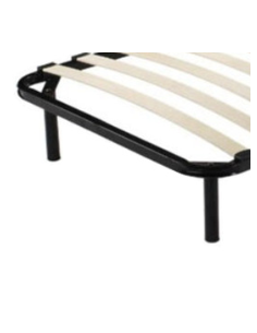 5 PIEDS ACIER NOIR POUR SOMMIER LATTES IRIS LI0804X