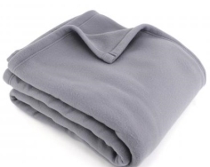 COUVERTURE POLAIRE LIT BEBE 125X150 GRIS