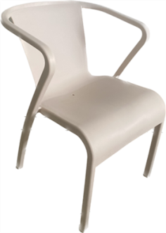 FAUTEUIL LISA BEIGE - POLYPRO - FIBRE VERRE EMPIL Made in EU