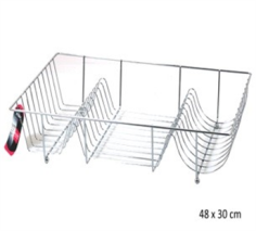 EGOUTTOIR VAISSELLE METAL CHROME / NOIR  39.5 X34 X11.50CM