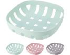 CORBEILLE A PAIN / FRUIT PLASTIQUE SOUPLE 26 X 26 x H6.5 CM - ASSORTIS
