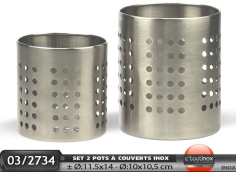 SUPPORT USTENSILES 10 x 13  cm  "  INOX"