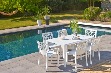 CHAISE SLAT ANTHRACITE GROSFILLEX FRANCE  **PROMOTION***