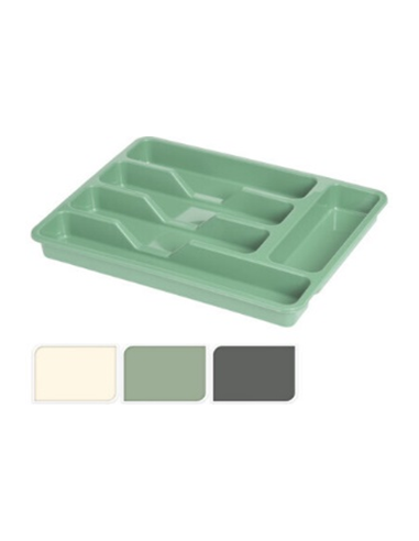 RANGE COUVERTS 5 CASES ASSORTIS 3 COULEURS