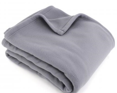 COUVERTURE POLAIRE LIT BEBE 125X150 GRIS
