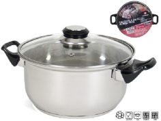 FAITOUT ACIER INOX COUVERCLE / VERRE 24 CM BAST