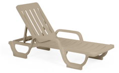 BAIN DE SOLEIL MAYA TAUPE DOSSIER REGLABLE Made in EU