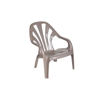 FAUTEUIL BAS EN RESINE BOLERO - TAUPE