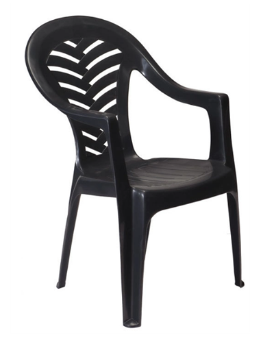FAUTEUIL DE JARDIN  PALMA - ANTHRACITE 100% RECYCLE Made in EU