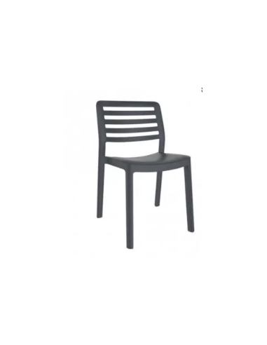 CHAISE WIND  ANTRACITE  - IN / OUT - EMPILABLE Made in EU