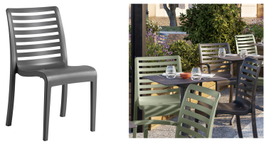 CHAISE SLAT ANTHRACITE GROSFILLEX FRANCE  **PROMOTION***