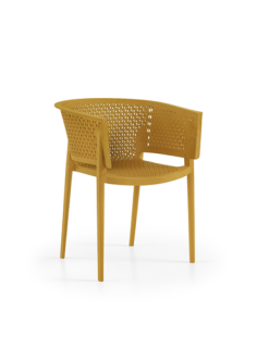 FAUTEUIL OXY MOUTARDE- POLYPRO- FIBRE VERRE EMPIL Made in EU