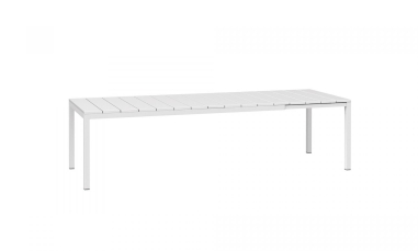 TABLE RIO 210 /280  X 100 CM NARDI BLANC  Made in EU
