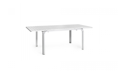 TABLE ALLORO 140 /210  X 100 CM NARDI BLANC  /BLANC  Made in EU