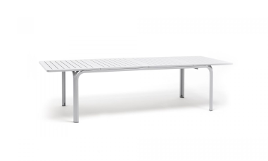 TABLE ALLORO 210 /280  X 100 CM NARDI BLANC / BLANC  Made in EU