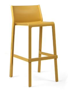 TABOURET TRILL NARDI JAUNE  Made in EU