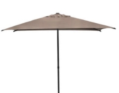 PARASOL TAUPE  2.5M X 2.5M MAT ALU 38MM PUSH SOYA - CSP