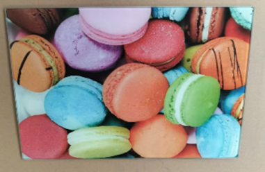 PLANCHE A DECOUPER EN VERRE 40 X 30 CM MACARON