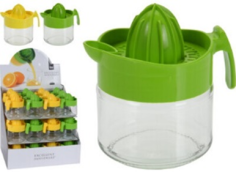 PRESSE AGRUME PLASTIQUE DIAM 9 H12 CM VERT OU JAUNE