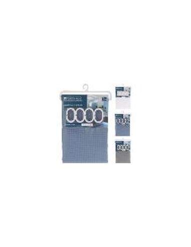 RIDEAU DE DOUCHE BLANC  POLYESTER  - LAVABLE EN MACHINE