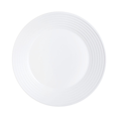 ASSIETTE PLATE OPAL  HARENA  BLANC 25 CM -STAIRO ARCOROC FRANCE