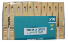 PINCE A LINGE  PLASTIQUE GEANTE  X 10