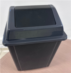 POUBELLE GRISE ABATTANT   25 LITRES  IRIS