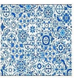 OREILLER MICROFIBRE 60X 60 - TEX LI   MOTIF  BLEU  MARO